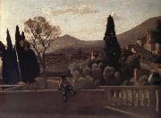 Corot Camille Tivoli The gardens of the village oil painting artist